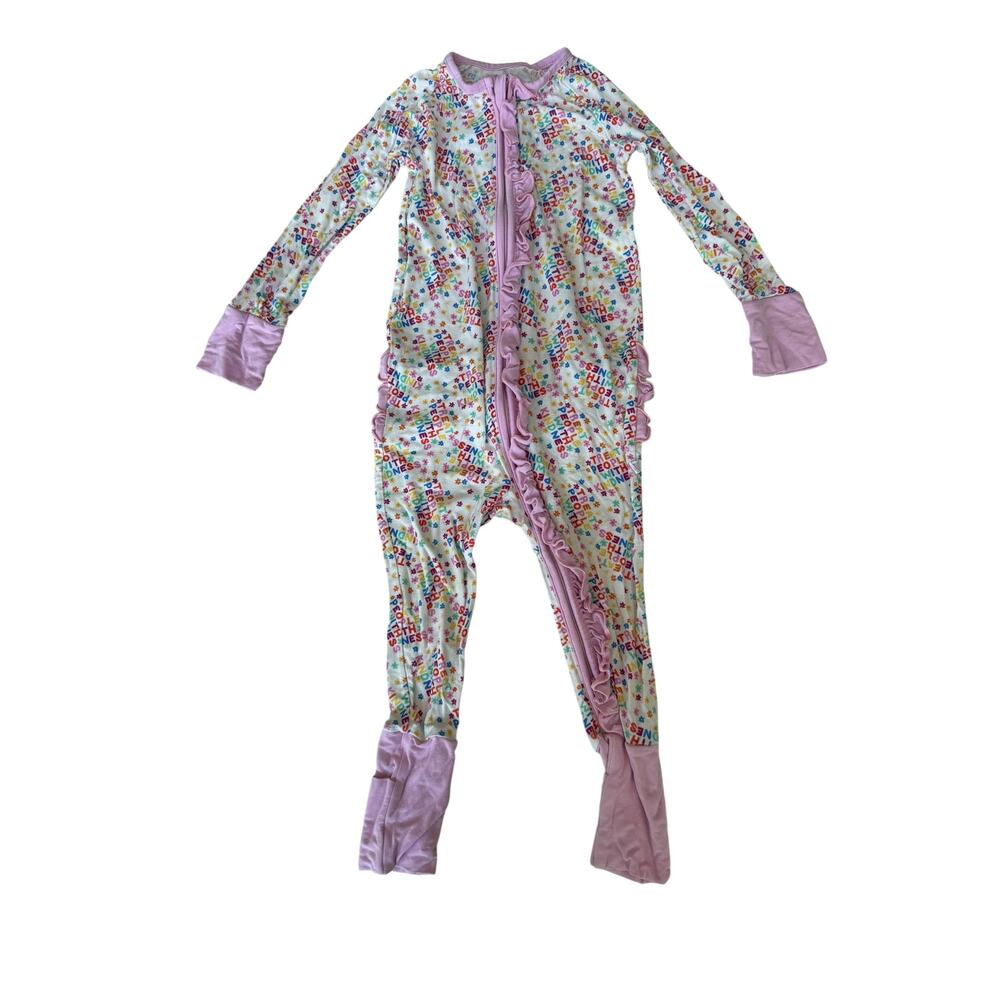 Poppy Kids Baby Pink Premium Ruffle Romper Size 18-24 M